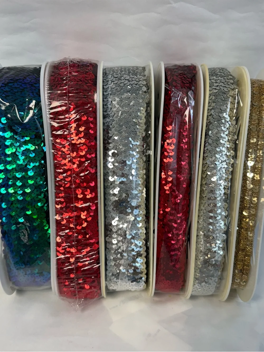 SIMPLICITY 6 Sequin Trim Ribbon Rolls NWT